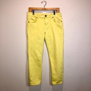 Citron-Yellow CAbi Skinny Ankle-Jeans
